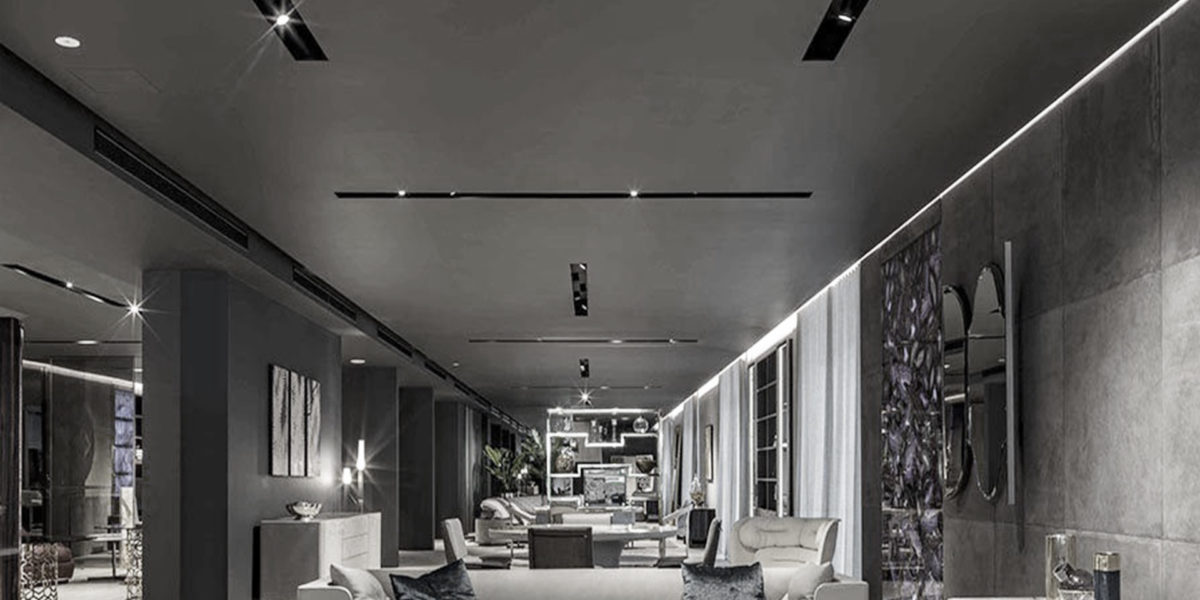 Interni eleganti in bianco e nero, design moderno.